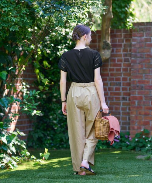 CARA O CRUZ / キャラ・オ・クルス その他パンツ | 洗える 後ろウエストゴムクロップドパンツ | 詳細8