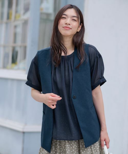 CARA O CRUZ / キャラ・オ・クルス テーラードジャケット | Vネックベスト【CoC by CARA O CRUZ】 | 詳細1