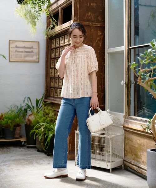 CARA O CRUZ / キャラ・オ・クルス シャツ・ブラウス | ドットと花柄のタイブラウス【DEVEAUX】 | 詳細10