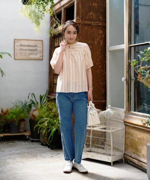 CARA O CRUZ / キャラ・オ・クルス シャツ・ブラウス | ドットと花柄のタイブラウス【DEVEAUX】 | 詳細11