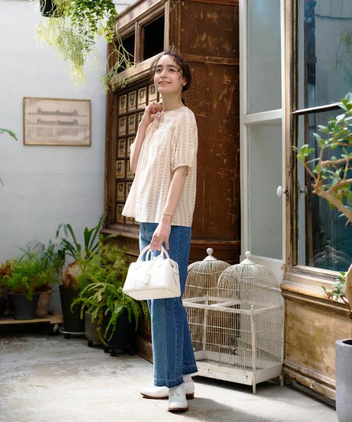 CARA O CRUZ / キャラ・オ・クルス シャツ・ブラウス | ドットと花柄のタイブラウス【DEVEAUX】 | 詳細12