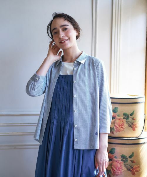 CARA O CRUZ / キャラ・オ・クルス シャツ・ブラウス | ナローストライプシャツ | 詳細8