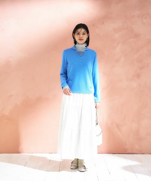 CARA O CRUZ / キャラ・オ・クルス ミニ・ひざ丈スカート | ロングティアードスカート | 詳細1