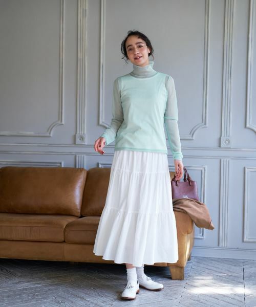 CARA O CRUZ / キャラ・オ・クルス ミニ・ひざ丈スカート | ロングティアードスカート | 詳細11