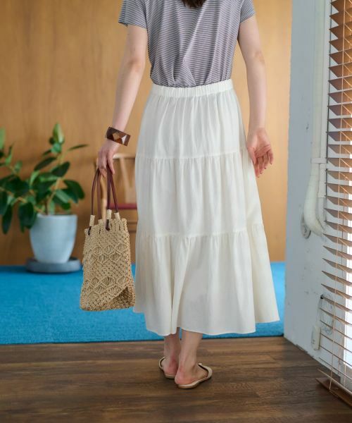 CARA O CRUZ / キャラ・オ・クルス ミニ・ひざ丈スカート | ロングティアードスカート | 詳細7