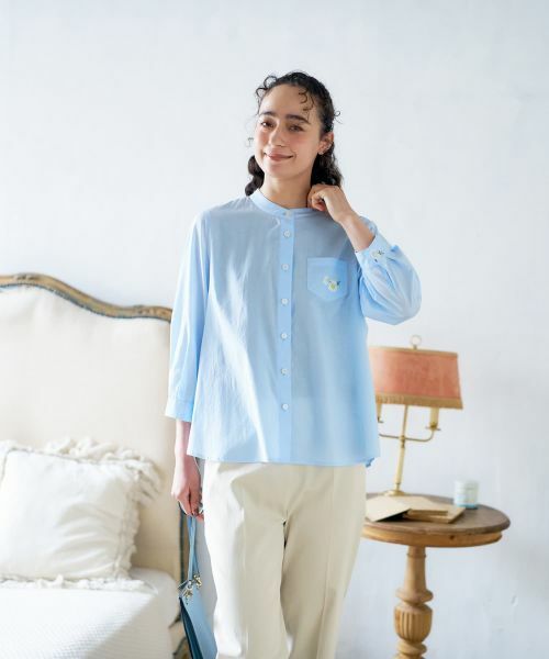 CARA O CRUZ / キャラ・オ・クルス シャツ・ブラウス | バンドカラーシャツ | 詳細3