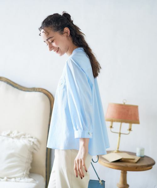 CARA O CRUZ / キャラ・オ・クルス シャツ・ブラウス | バンドカラーシャツ | 詳細6