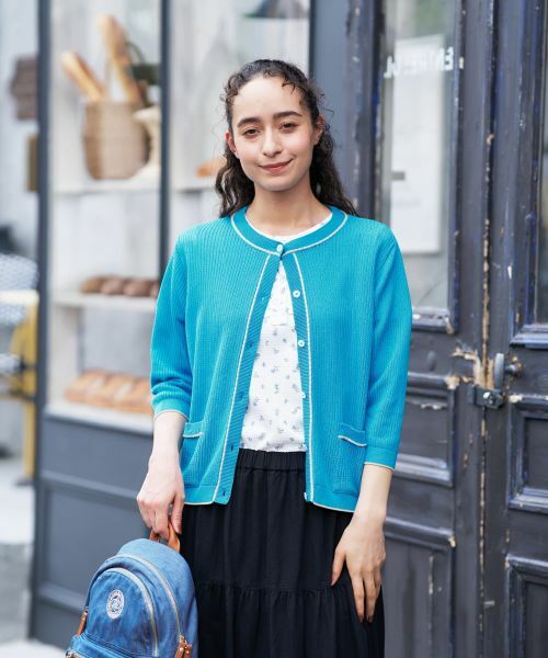 CARA O CRUZ / キャラ・オ・クルス カーディガン・ボレロ | クルーネックラインカーディガン | 詳細1