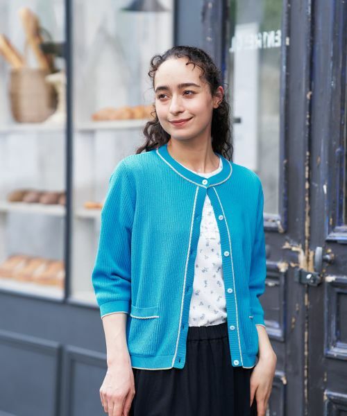 CARA O CRUZ / キャラ・オ・クルス カーディガン・ボレロ | クルーネックラインカーディガン | 詳細2