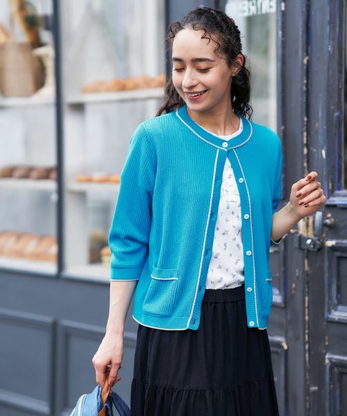 CARA O CRUZ / キャラ・オ・クルス カーディガン・ボレロ | クルーネックラインカーディガン | 詳細3