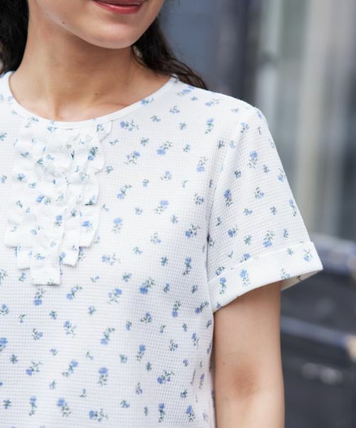 CARA O CRUZ / キャラ・オ・クルス カットソー | 小花柄フリルカットソー | 詳細20