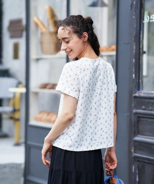 CARA O CRUZ / キャラ・オ・クルス カットソー | 小花柄フリルカットソー | 詳細5