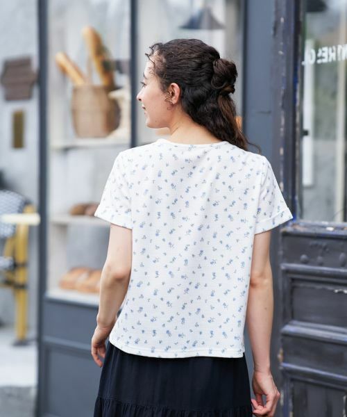 CARA O CRUZ / キャラ・オ・クルス カットソー | 小花柄フリルカットソー | 詳細6