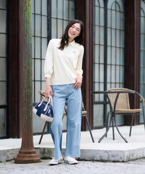 CARA O CRUZ / キャラ・オ・クルス デニムパンツ | 切替ワイドデニムパンツ | 詳細1