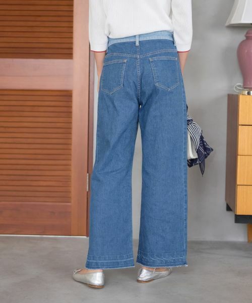 CARA O CRUZ / キャラ・オ・クルス デニムパンツ | 切替ワイドデニムパンツ | 詳細17