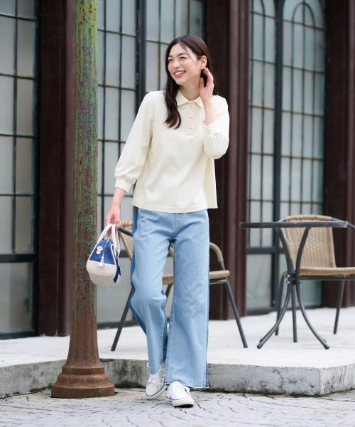 CARA O CRUZ / キャラ・オ・クルス デニムパンツ | 切替ワイドデニムパンツ | 詳細2