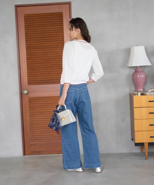 CARA O CRUZ / キャラ・オ・クルス デニムパンツ | 切替ワイドデニムパンツ | 詳細20