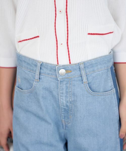 CARA O CRUZ / キャラ・オ・クルス デニムパンツ | 切替ワイドデニムパンツ | 詳細21
