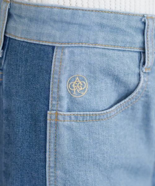 CARA O CRUZ / キャラ・オ・クルス デニムパンツ | 切替ワイドデニムパンツ | 詳細22