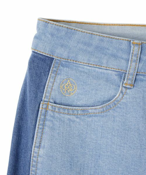 CARA O CRUZ / キャラ・オ・クルス デニムパンツ | 切替ワイドデニムパンツ | 詳細27