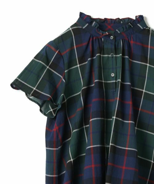 CARA O CRUZ / キャラ・オ・クルス シャツ・ブラウス | チェックスタンドカラーブラウス | 詳細22