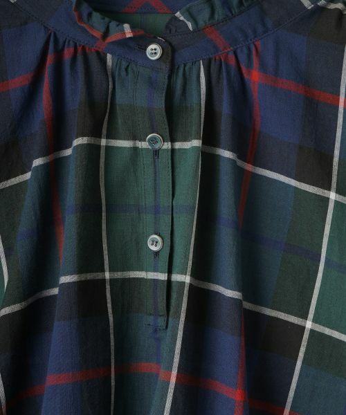 CARA O CRUZ / キャラ・オ・クルス シャツ・ブラウス | チェックスタンドカラーブラウス | 詳細23