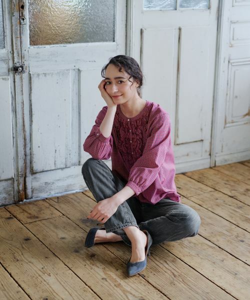 CARA O CRUZ / キャラ・オ・クルス シャツ・ブラウス | フリルチェックブラウス | 詳細10