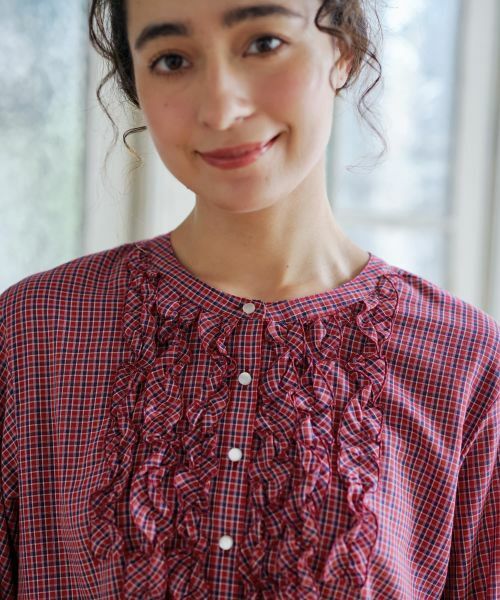 CARA O CRUZ / キャラ・オ・クルス シャツ・ブラウス | フリルチェックブラウス | 詳細19