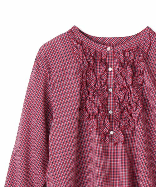 CARA O CRUZ / キャラ・オ・クルス シャツ・ブラウス | フリルチェックブラウス | 詳細24