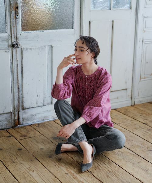 CARA O CRUZ / キャラ・オ・クルス シャツ・ブラウス | フリルチェックブラウス | 詳細8