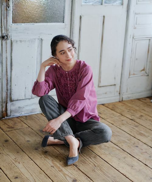 CARA O CRUZ / キャラ・オ・クルス シャツ・ブラウス | フリルチェックブラウス | 詳細9