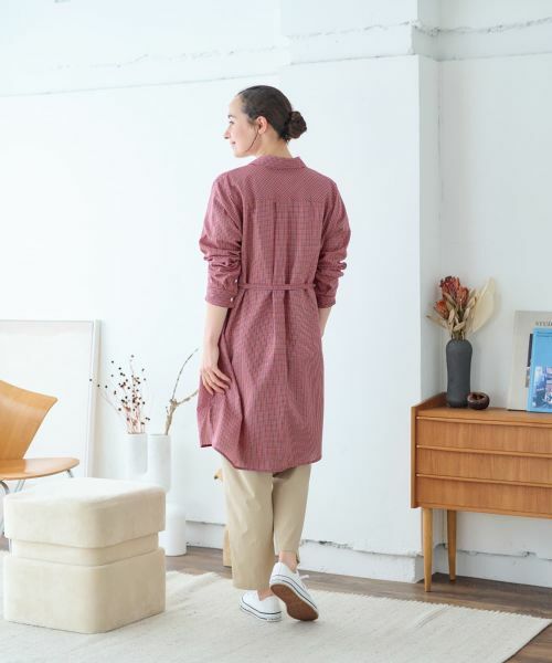 CARA O CRUZ / キャラ・オ・クルス シャツ・ブラウス | チェックロングブラウス | 詳細12