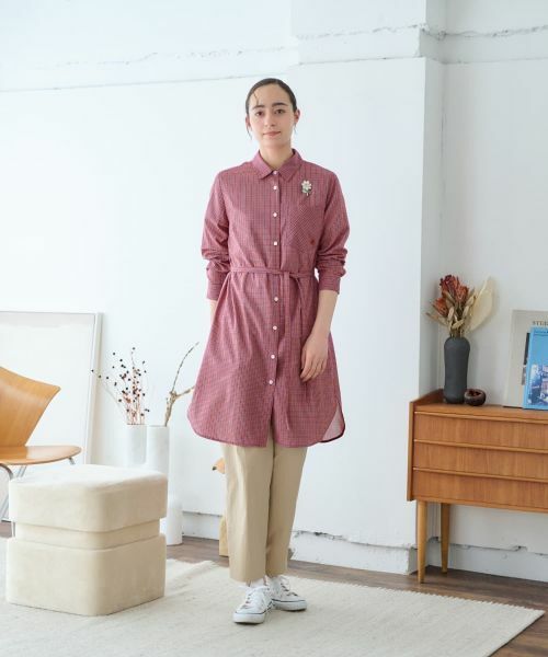 CARA O CRUZ / キャラ・オ・クルス シャツ・ブラウス | チェックロングブラウス | 詳細13