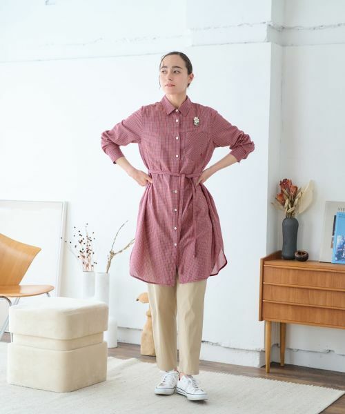 CARA O CRUZ / キャラ・オ・クルス シャツ・ブラウス | チェックロングブラウス | 詳細15