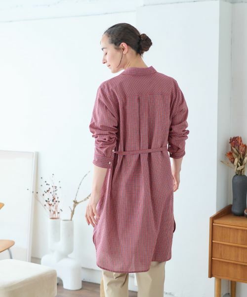 CARA O CRUZ / キャラ・オ・クルス シャツ・ブラウス | チェックロングブラウス | 詳細5