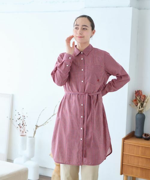 CARA O CRUZ / キャラ・オ・クルス シャツ・ブラウス | チェックロングブラウス | 詳細7