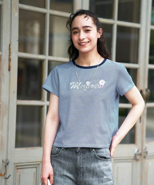 CARA O CRUZ / キャラ・オ・クルス Tシャツ | ボーダーショートTシャツ | 詳細1