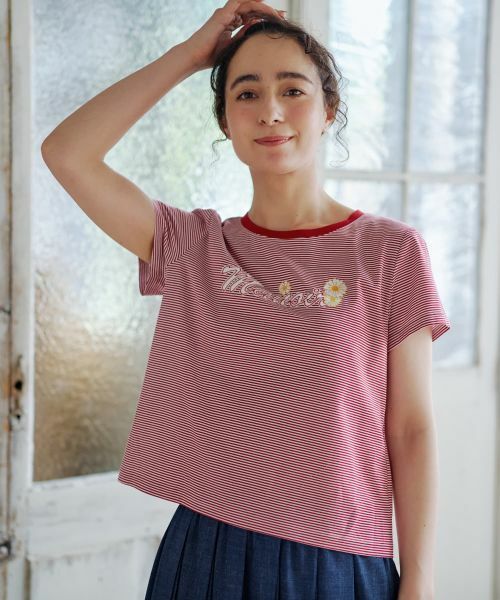 CARA O CRUZ / キャラ・オ・クルス Tシャツ | ボーダーショートTシャツ | 詳細6