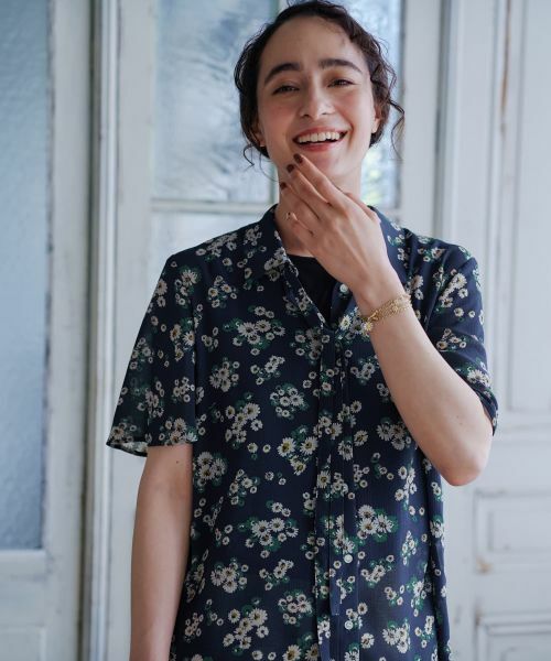 CARA O CRUZ / キャラ・オ・クルス シャツ・ブラウス | フラワー柄ボウタイブラウス【CoC by CARA O CRUZ】 | 詳細2