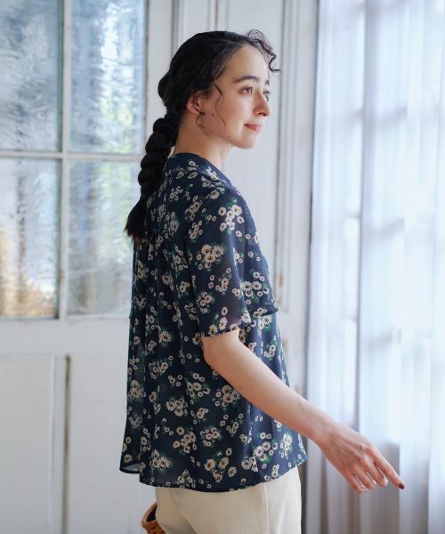 CARA O CRUZ / キャラ・オ・クルス シャツ・ブラウス | フラワー柄ボウタイブラウス【CoC by CARA O CRUZ】 | 詳細5