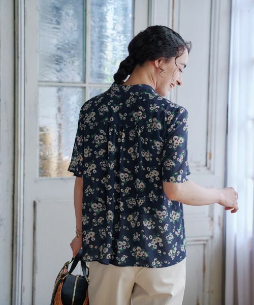 CARA O CRUZ / キャラ・オ・クルス シャツ・ブラウス | フラワー柄ボウタイブラウス【CoC by CARA O CRUZ】 | 詳細6