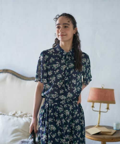 CARA O CRUZ / キャラ・オ・クルス シャツ・ブラウス | フラワー柄ボウタイブラウス【CoC by CARA O CRUZ】 | 詳細9