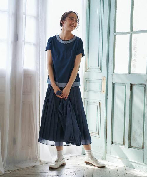 CARA O CRUZ / キャラ・オ・クルス カットソー | ボーダー切替カットソー【CoC by CARA O CRUZ】 | 詳細10