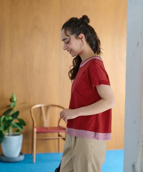 CARA O CRUZ / キャラ・オ・クルス カットソー | ボーダー切替カットソー【CoC by CARA O CRUZ】 | 詳細14