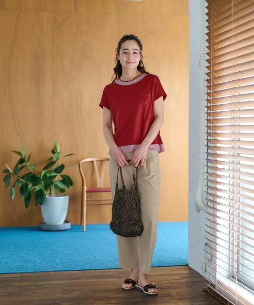 CARA O CRUZ / キャラ・オ・クルス カットソー | ボーダー切替カットソー【CoC by CARA O CRUZ】 | 詳細16