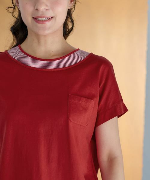 CARA O CRUZ / キャラ・オ・クルス カットソー | ボーダー切替カットソー【CoC by CARA O CRUZ】 | 詳細25