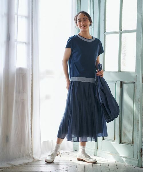 CARA O CRUZ / キャラ・オ・クルス カットソー | ボーダー切替カットソー【CoC by CARA O CRUZ】 | 詳細8