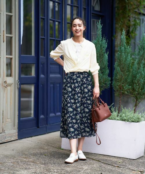 CARA O CRUZ / キャラ・オ・クルス ミニ・ひざ丈スカート | フラワー柄フレアスカート【CoC by CARA O CRUZ】 | 詳細12