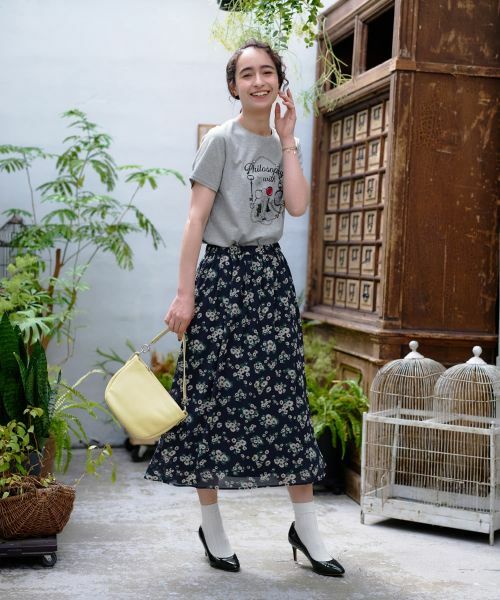 CARA O CRUZ / キャラ・オ・クルス ミニ・ひざ丈スカート | フラワー柄フレアスカート【CoC by CARA O CRUZ】 | 詳細15