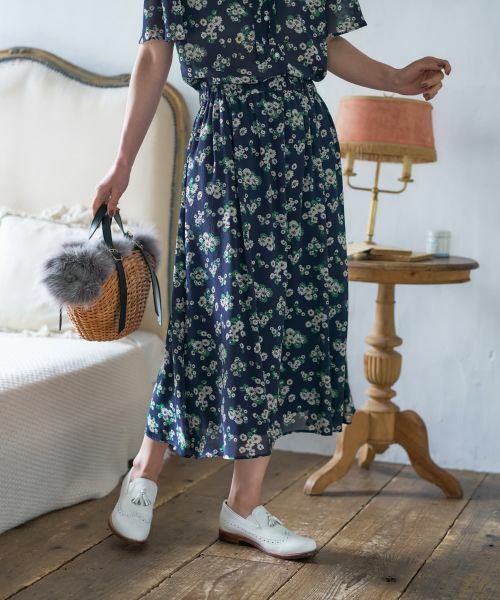 CARA O CRUZ / キャラ・オ・クルス ミニ・ひざ丈スカート | フラワー柄フレアスカート【CoC by CARA O CRUZ】 | 詳細2